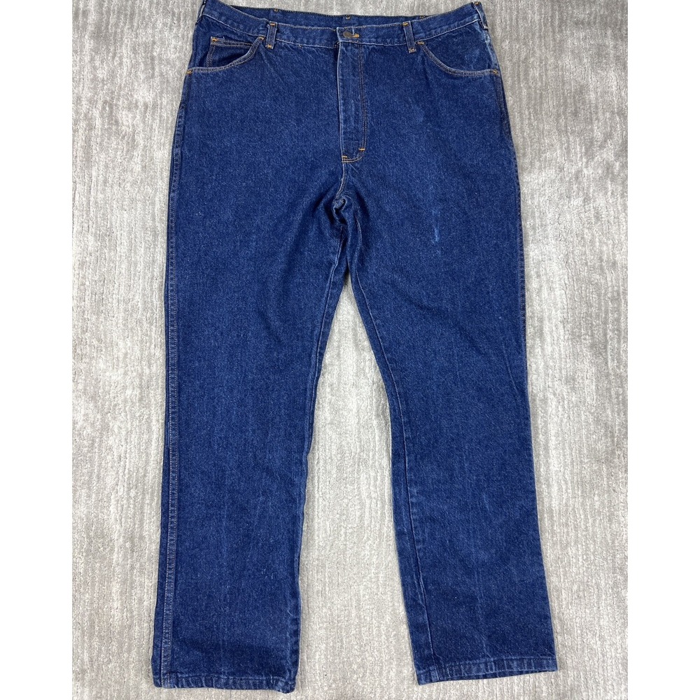 Vintage Dickies Jeans Mens 42x32‎ Blue Dark Wash Straight Leg Workwear